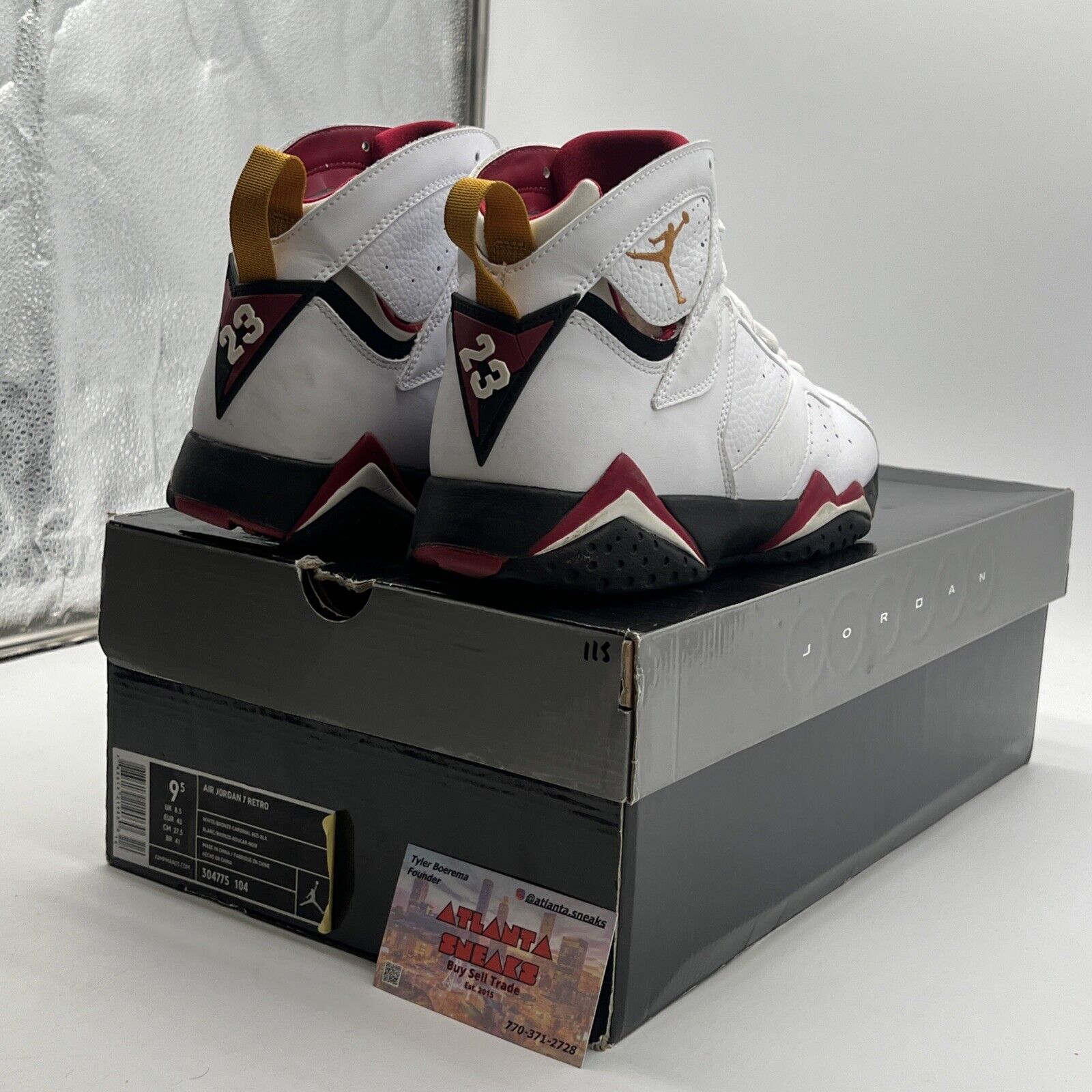 Size 9.5 - Air Jordan 7 Retro 2011 Cardinal (304775-104)
