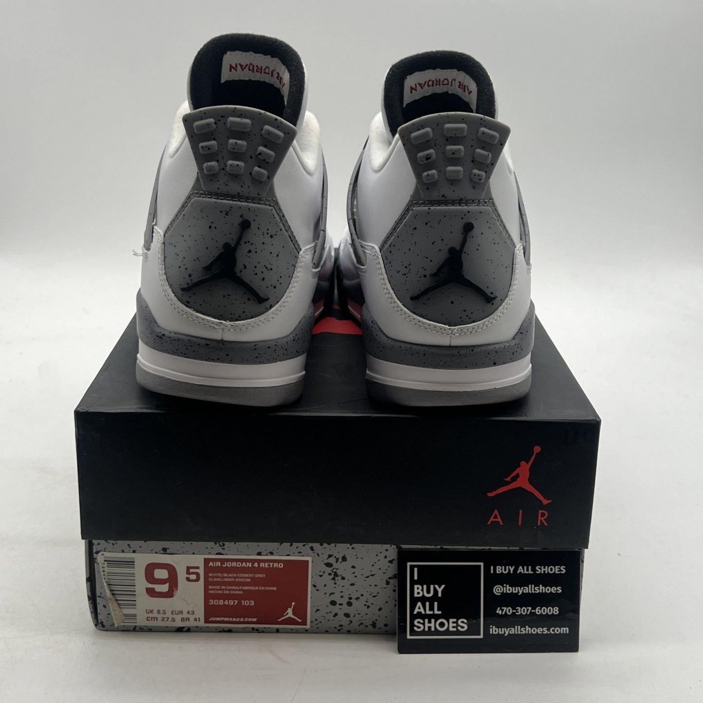 Size 9.5 - Air Jordan 4 Retro Cement 2012 (308497-103)