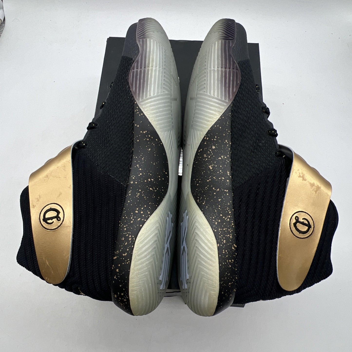 Size 13 - Nike Men's Black Gold Solid Kyrie Athletic Shoes (843253-995)