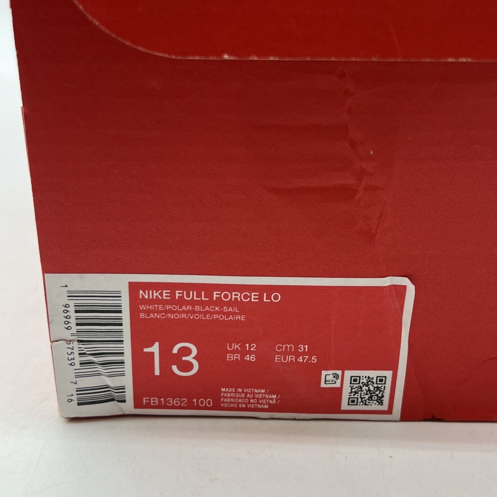 Size 13 - Nike Full Force Low Polar (FB1362-100)