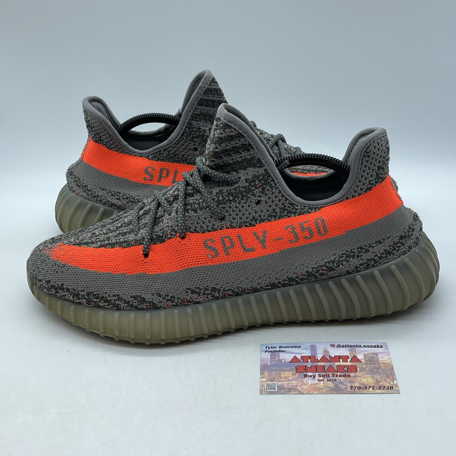 Size 11.5 - adidas Yeezy Boost 350 V2 Beluga Grey Green Orange Suede  (BB1826)