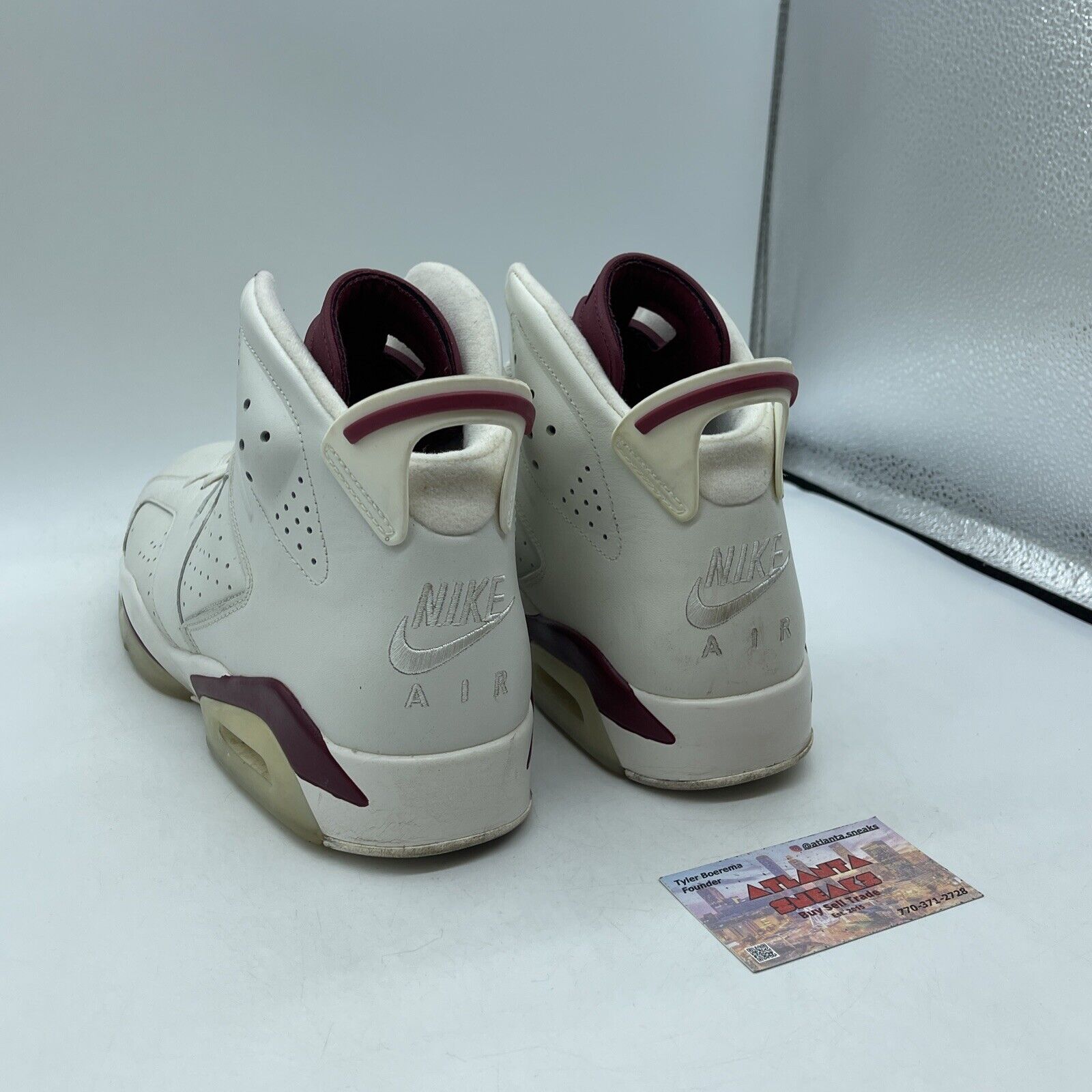 Size 12 - Air Jordan 6 Retro 2015 Maroon Tan Leather (384664-116)