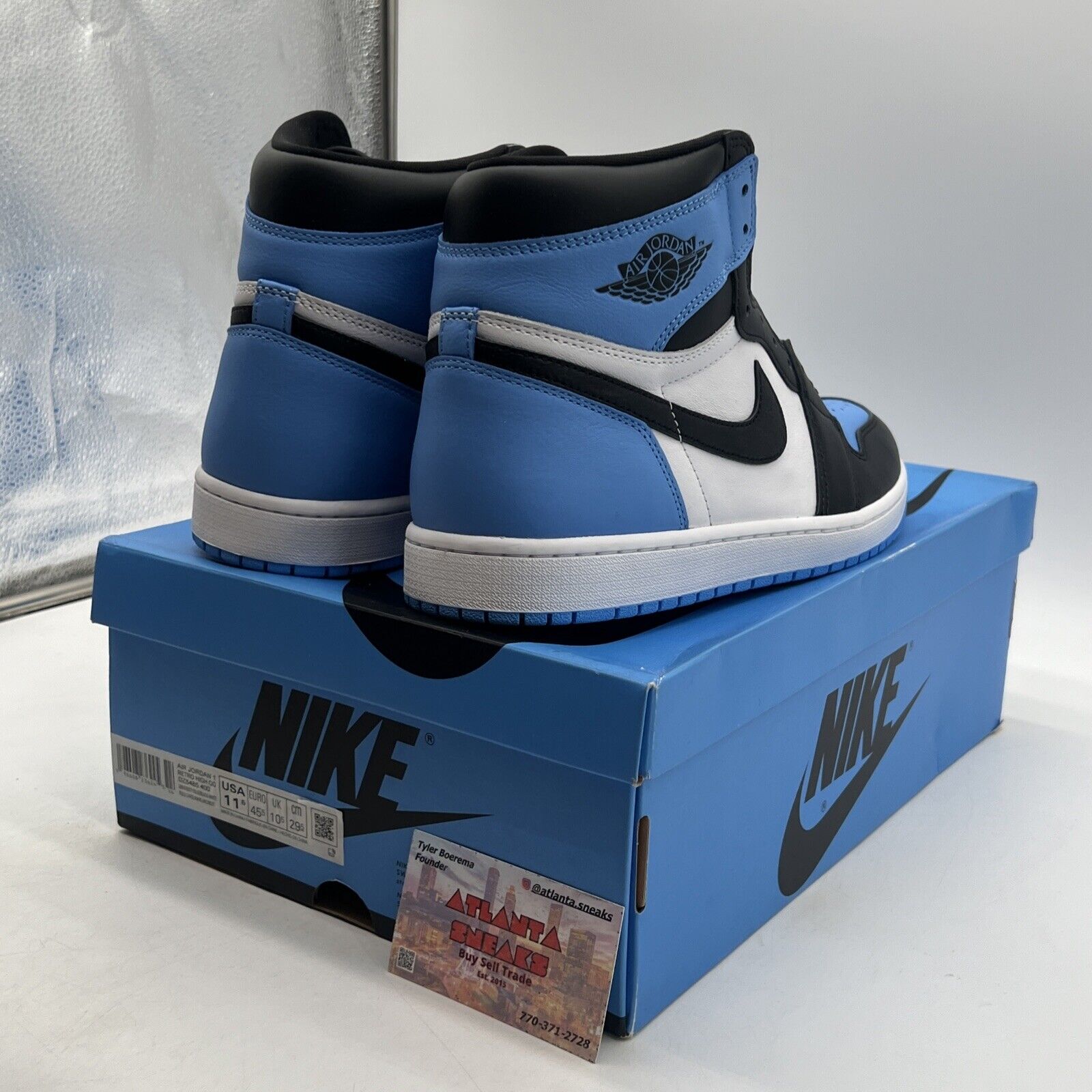 Size 11.5 - Jordan 1 Retro OG High UNC Toe Black White Leather (DZ5485-400)