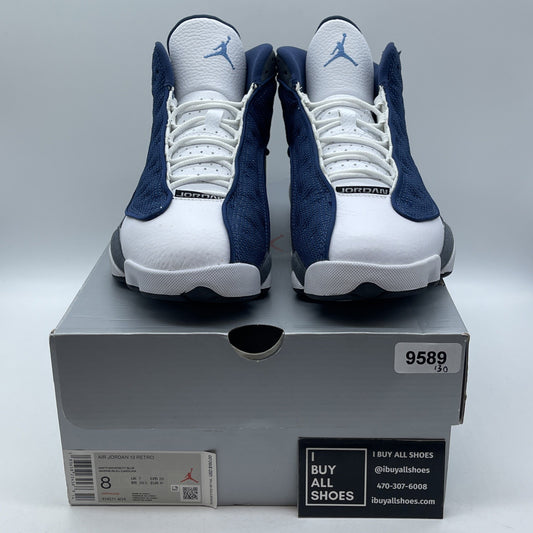 Size 8 - Jordan 13 Retro Mid Flint Grey White Leather Suede (414571-404)
