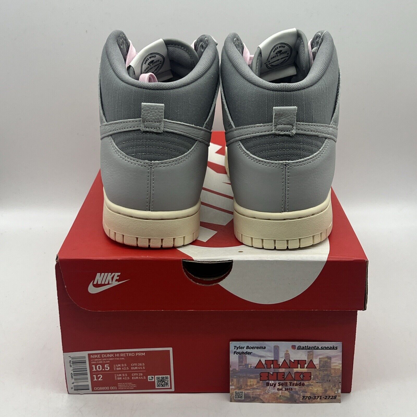 Size 10.5 - Nike Dunk High Premium Certified Fresh Grey Fog Brand New Og All