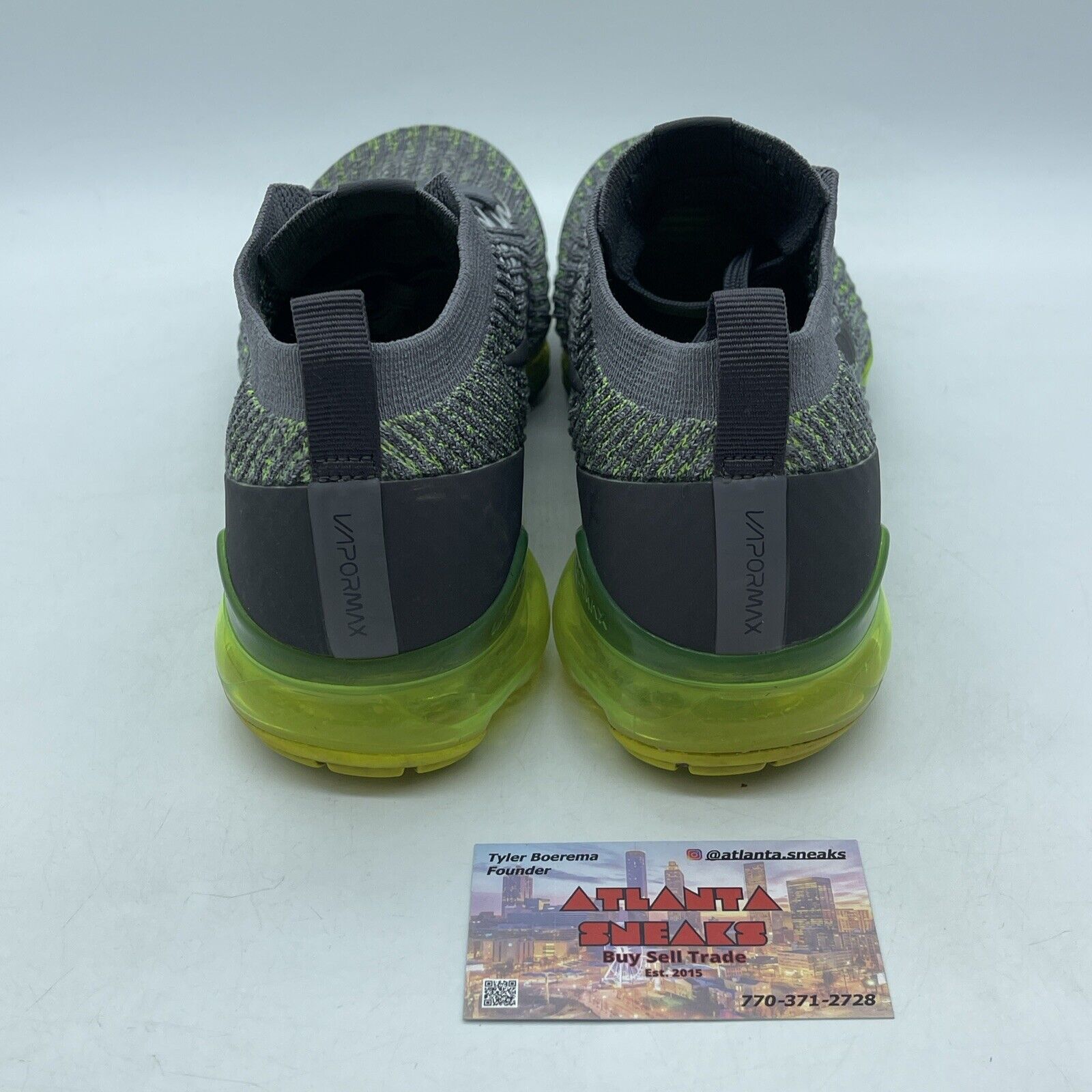 Size 9 - Nike Air VaporMax Flyknit 3 Grey Volt Green Black (AJ6900-009)