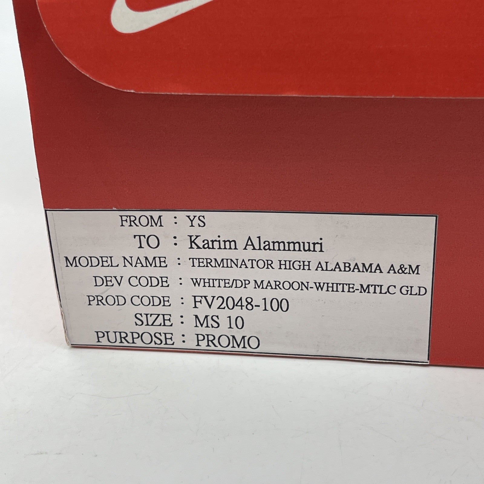 Size 10 - Nike Alabama A&M University x Terminator High Bulldogs