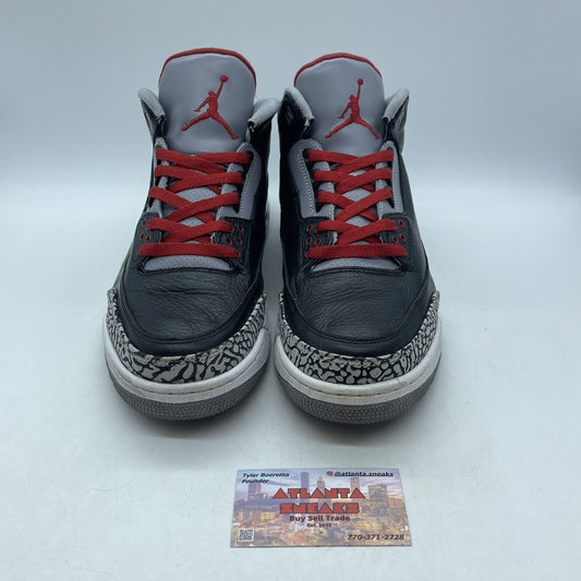 Size 12 - Jordan 3 Retro release Black Leather Grey Suede (136064-010)