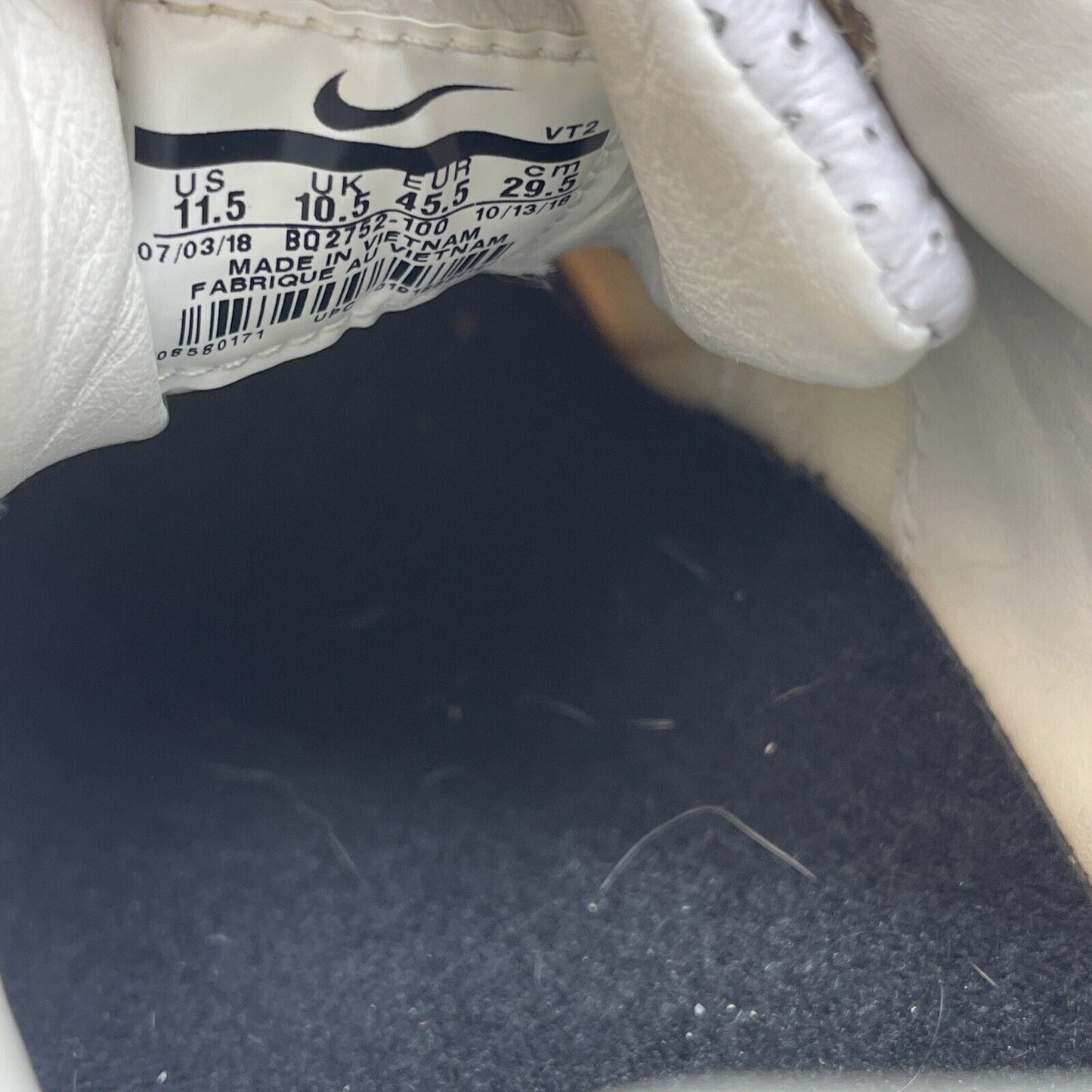 Size 11.5 - Nike Fear Of God x Air Skylon 2 White Suede Leather (BQ2752-100)