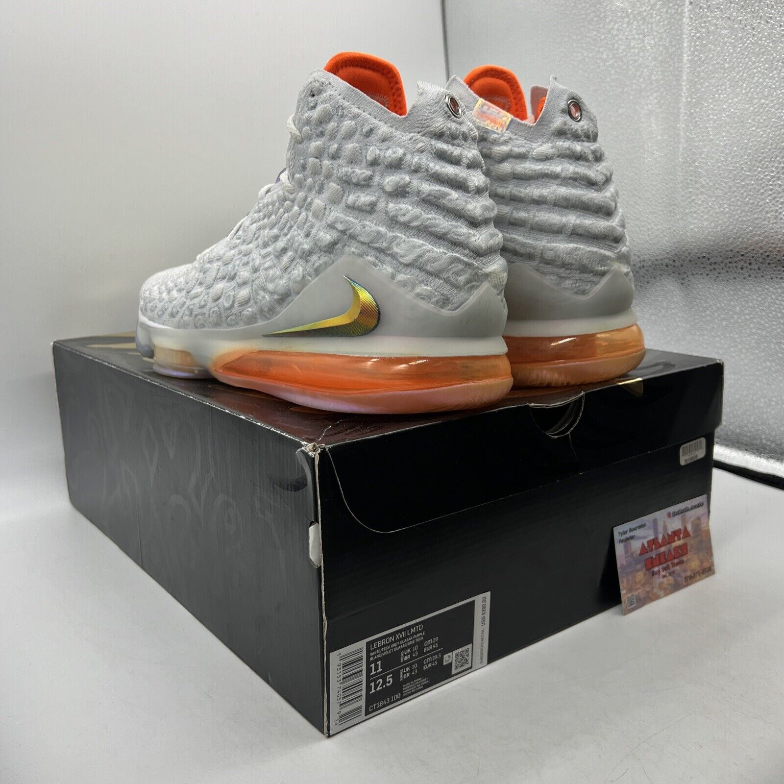 Size 11 - Nike LeBron 17 LMTD Future Air White Orange (CT4843-100)