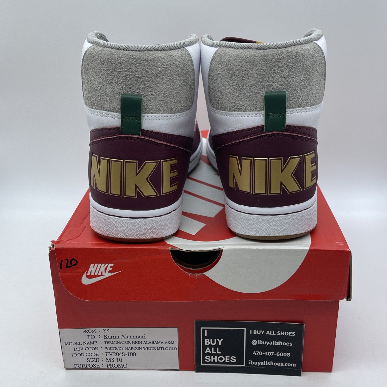 Size 10 - Nike Alabama A&M University x Terminator High Bulldogs