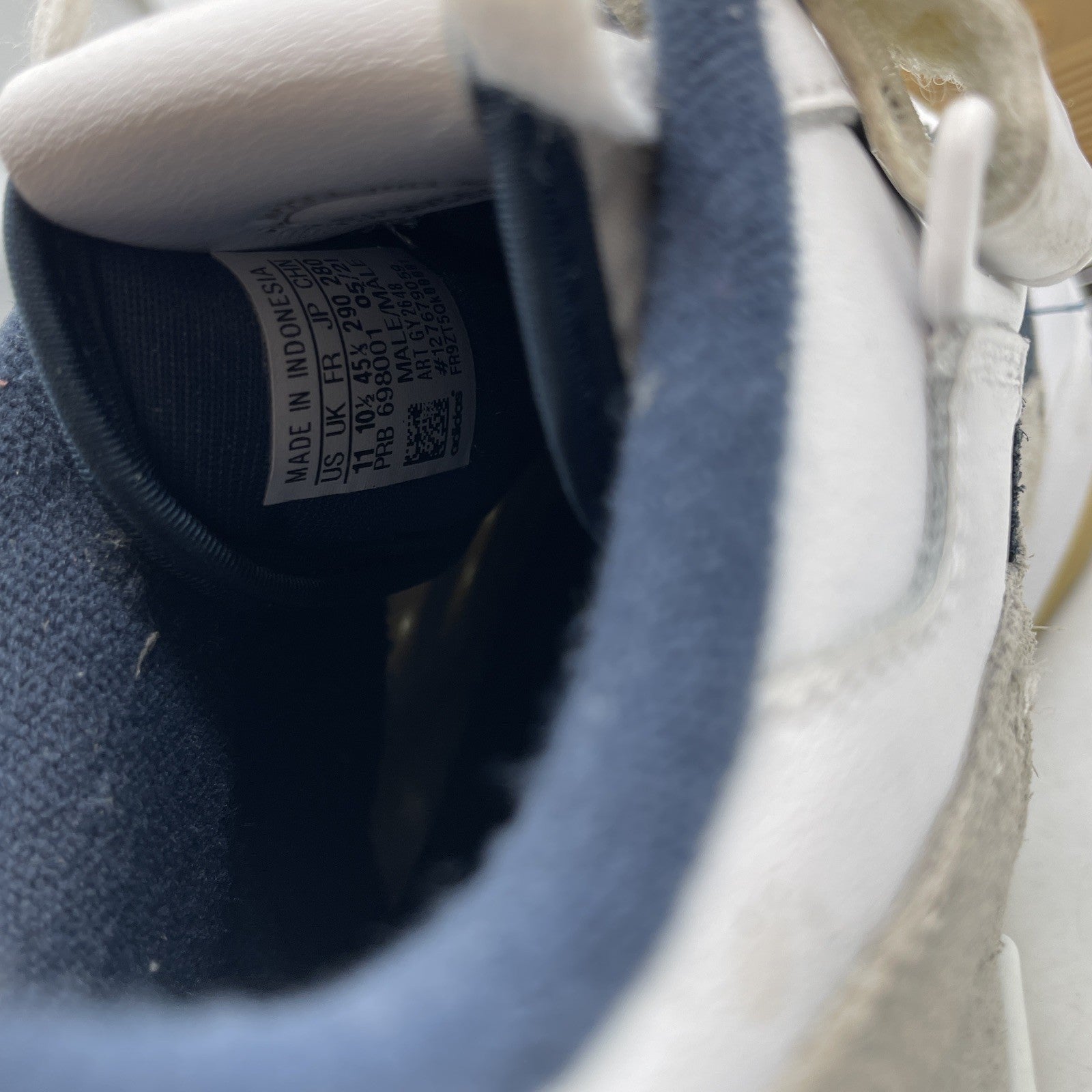 Size 11 - adidas Forum Low White Crew Navy (GY2648)