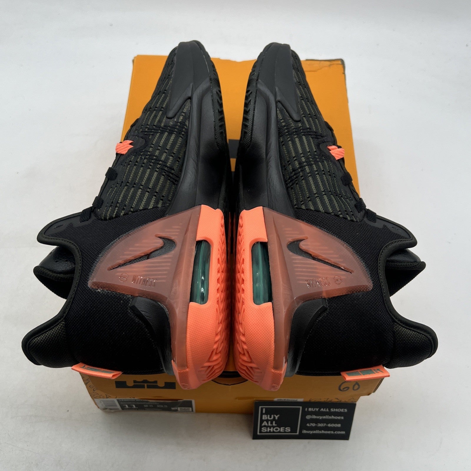 Size 11 - Nike LeBron Witness 6 Black Sequoia Crimson Pulse (CZ4052-001)