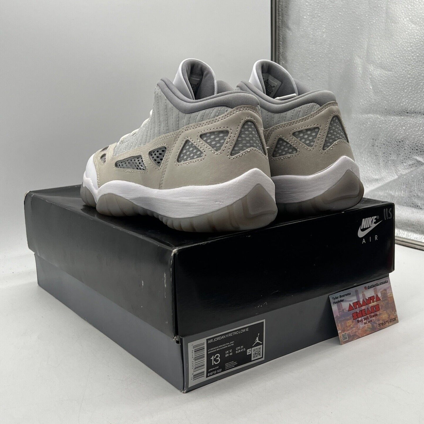 Size 13 - Air Jordan 11 Retro IE Low Light Orewood Brown Leather (919712-102)