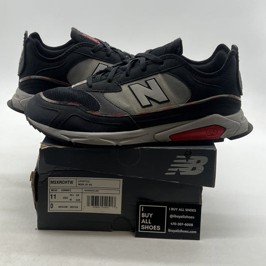 Size 11 - New Balance X-Racer Black Grey Red (MSXRCHTW)