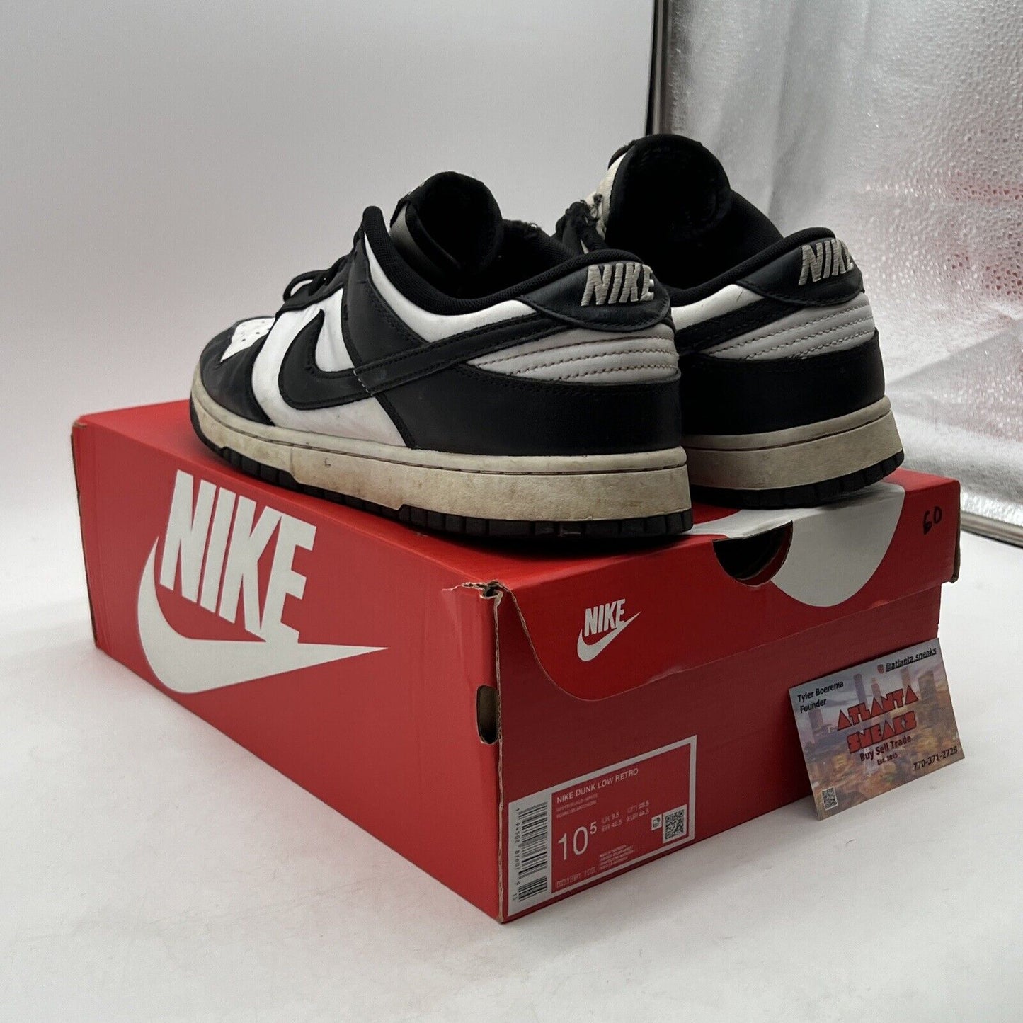 Size 10.5 - Nike Dunk Low Black White (DD1391-100)