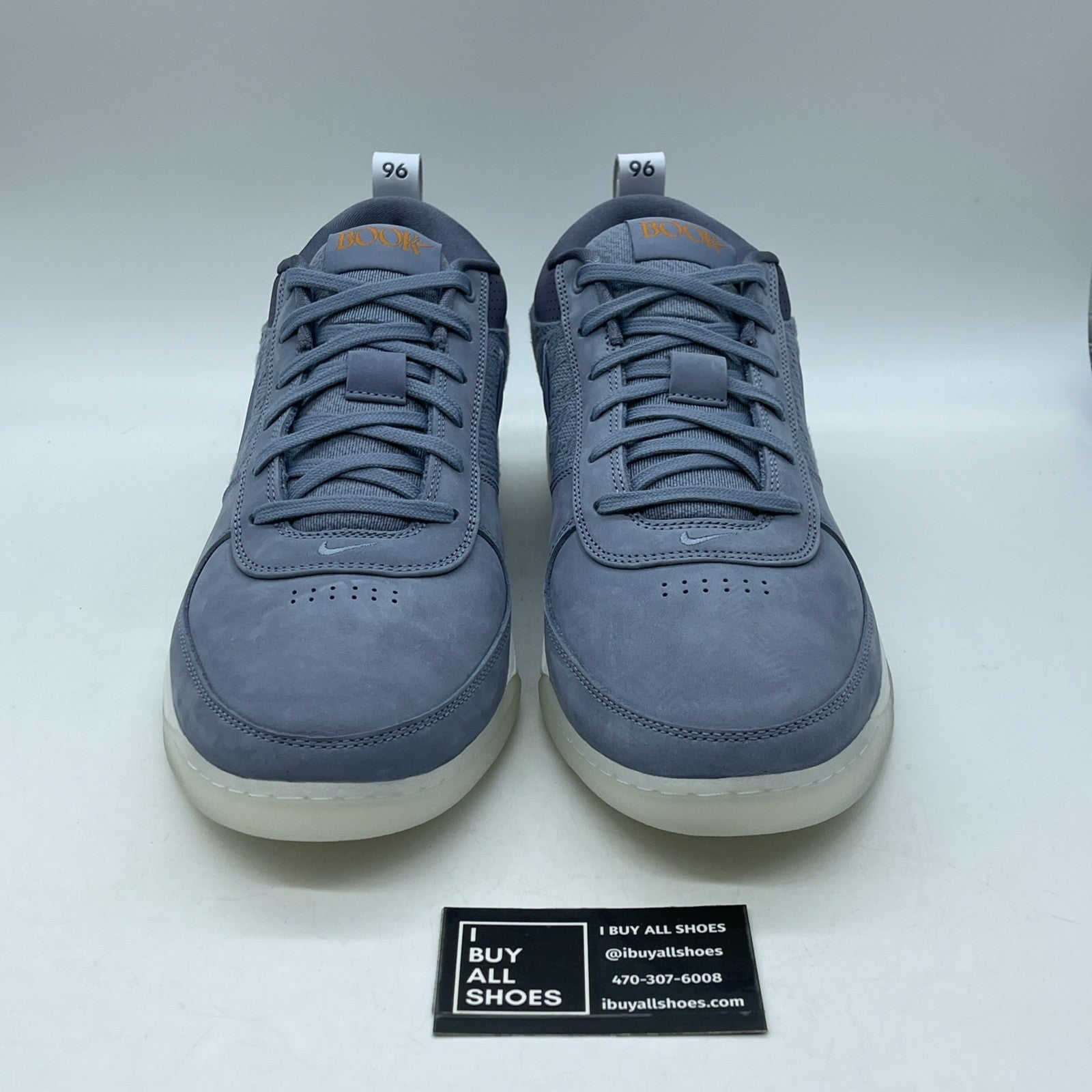 Size 14 - Nike Book 1 Mirage V2 Translucent Outsole Blue Suede (FJ4249-400)