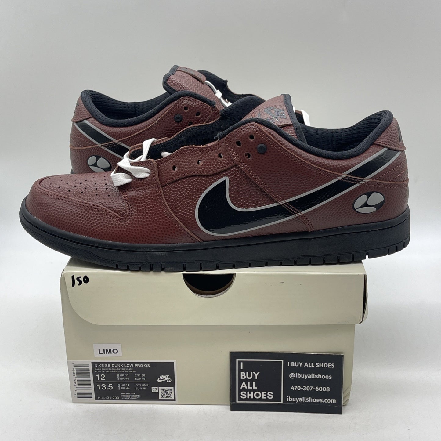 Size 12 - Limosine Skateboards x Nike Dunk SB Low Football (HJ4131-200)
