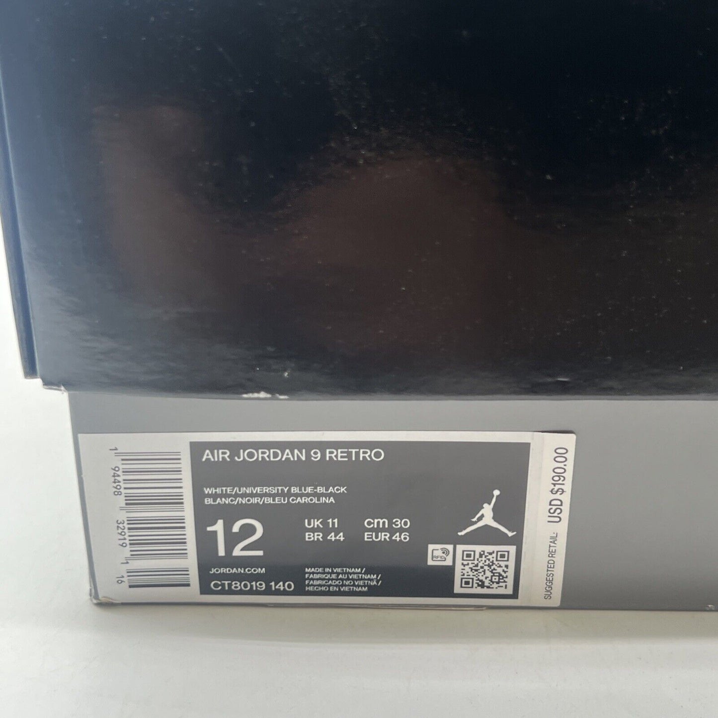 Size 12 - Air Jordan 9 Retro University Blue 2020 (CT8019-140)