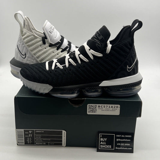 Size 9.5 - Nike LeBron 16 Equality - Black White (BQ5969-101)
