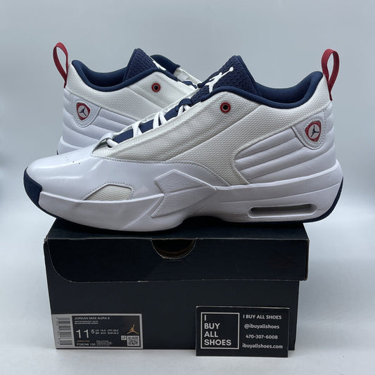 Size 11.5 - Jordan Max Aura 6 USA White Blue Suede Leather (FQ8298-100)
