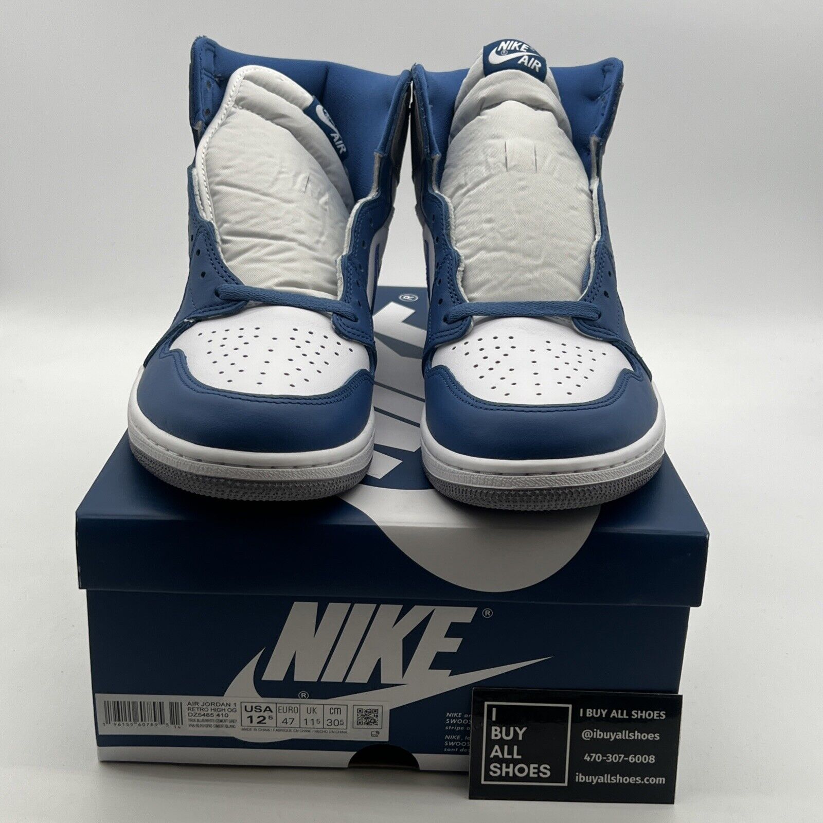 Size 12.5 - Air Jordan 1 Retro OG High True Blue (DZ5485-410)