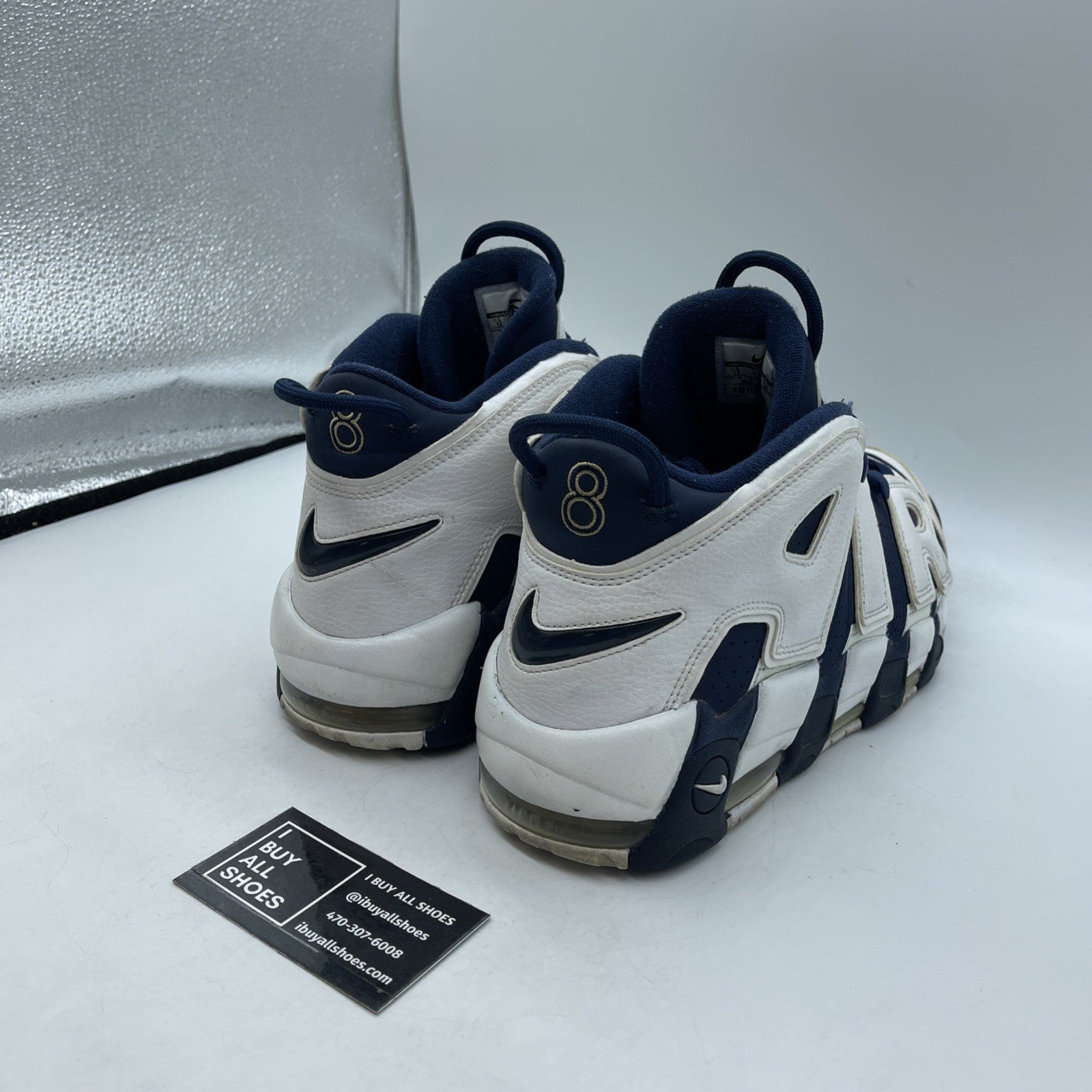 Size 12 - Nike Air More Uptempo 2016 Olympic White Blue Suede (414962-104)