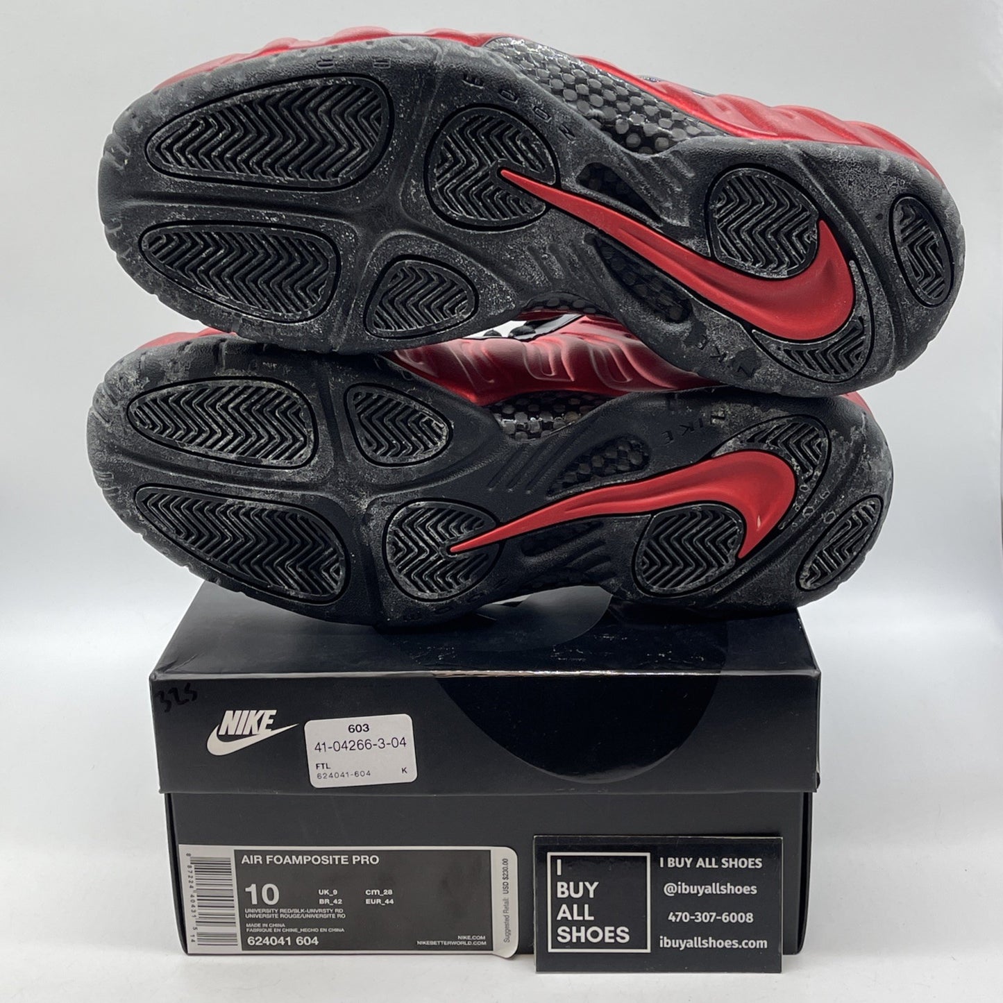 Size 10 - Nike Air Foamposite Pro University Red