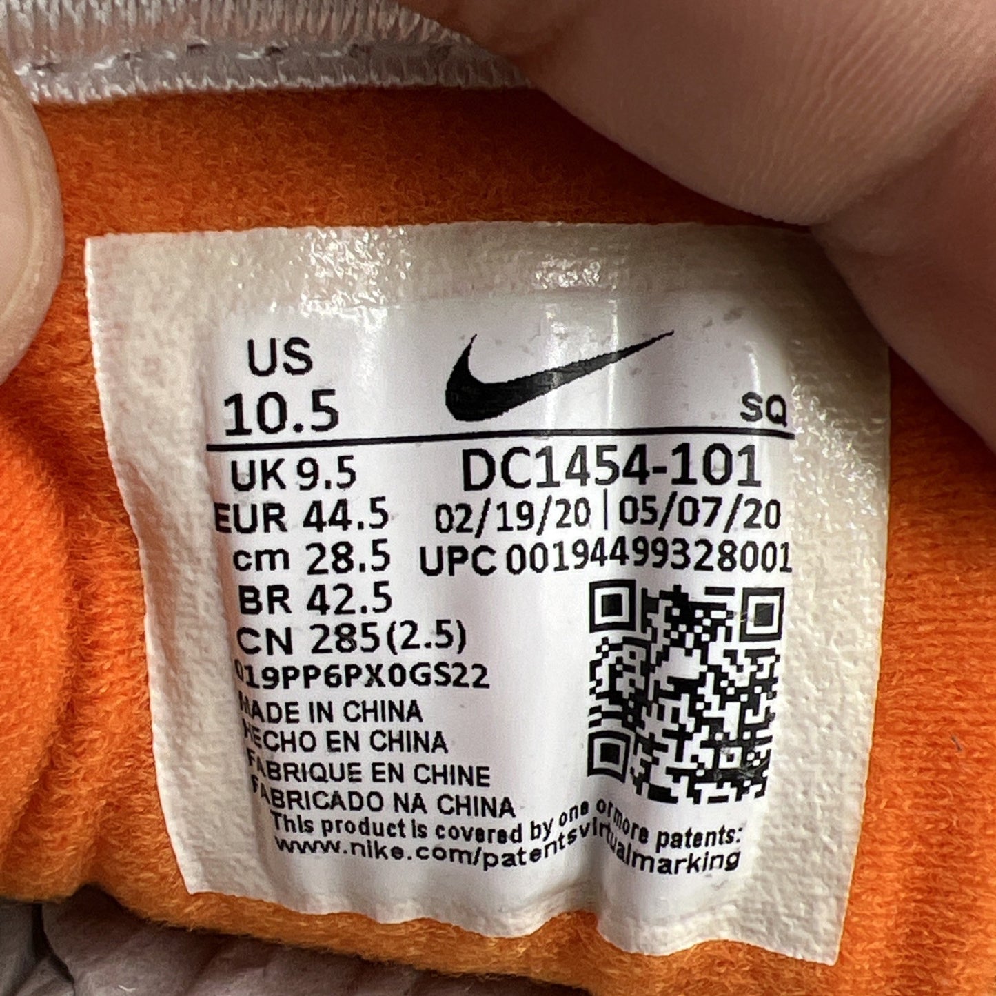 Size 10.5 - Nike Air Max 1 Magma Orange (DC1454-101)