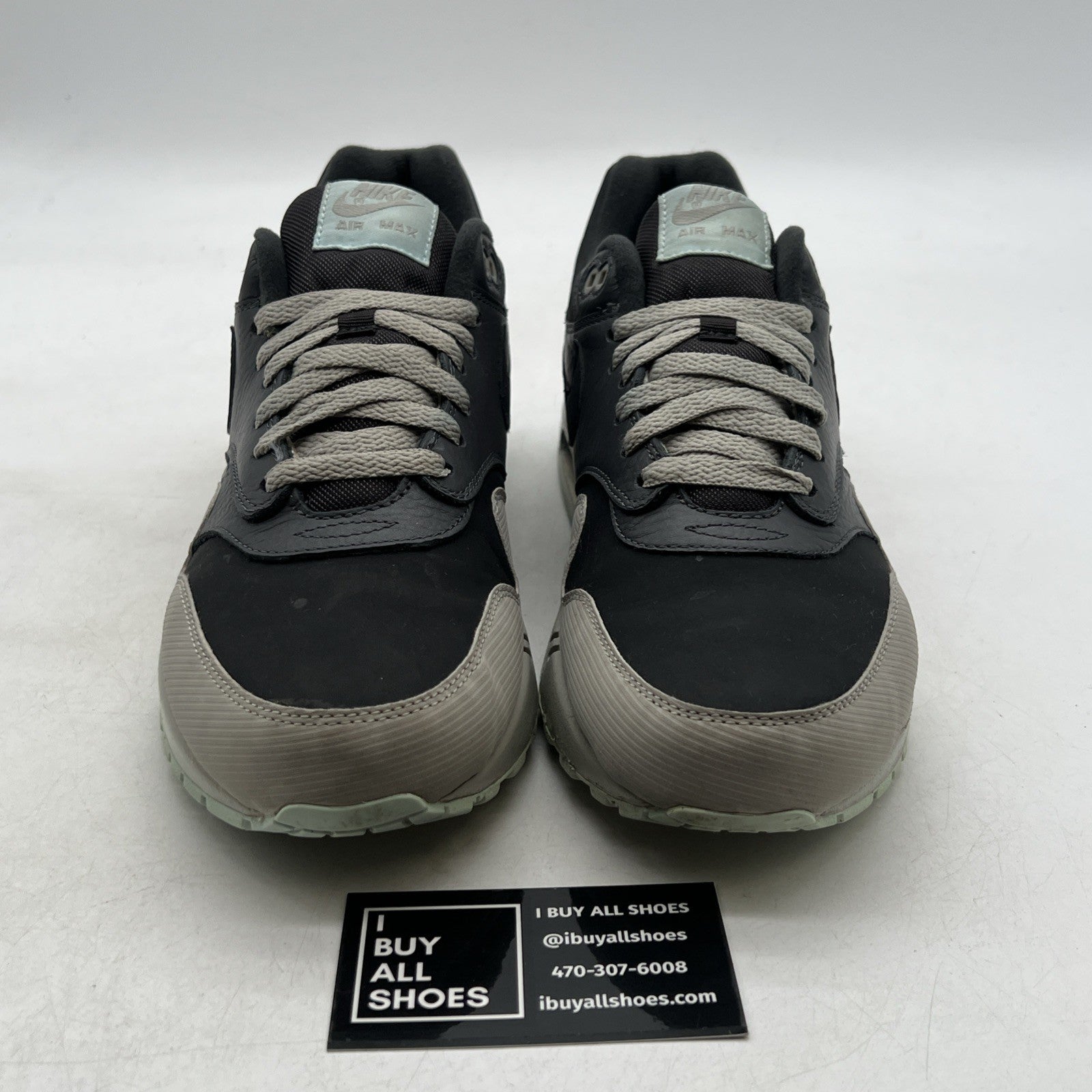 Size 10 - Nike Air Max 1 Leather Dark Ash (654466-201)