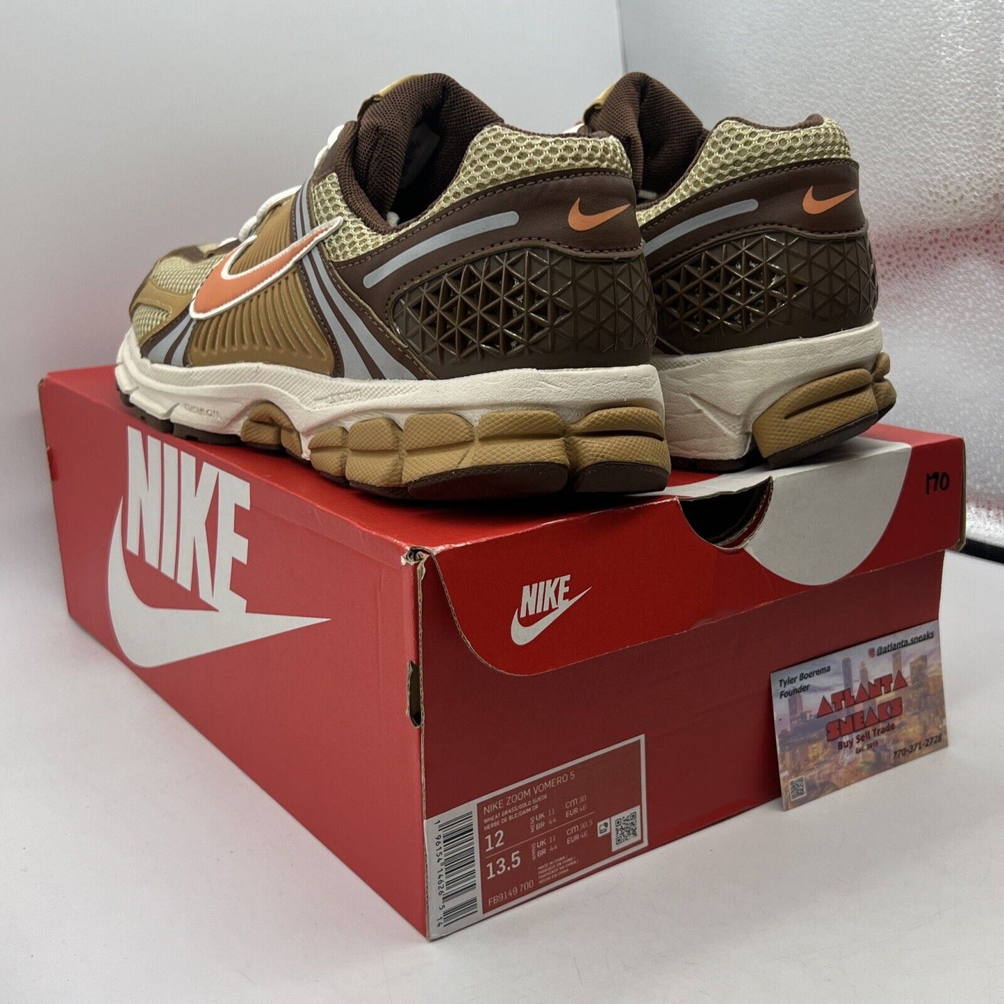 Size 12 - Nike Air Zoom Vomero 5 Wheat Grass Brown (FB9149-700)