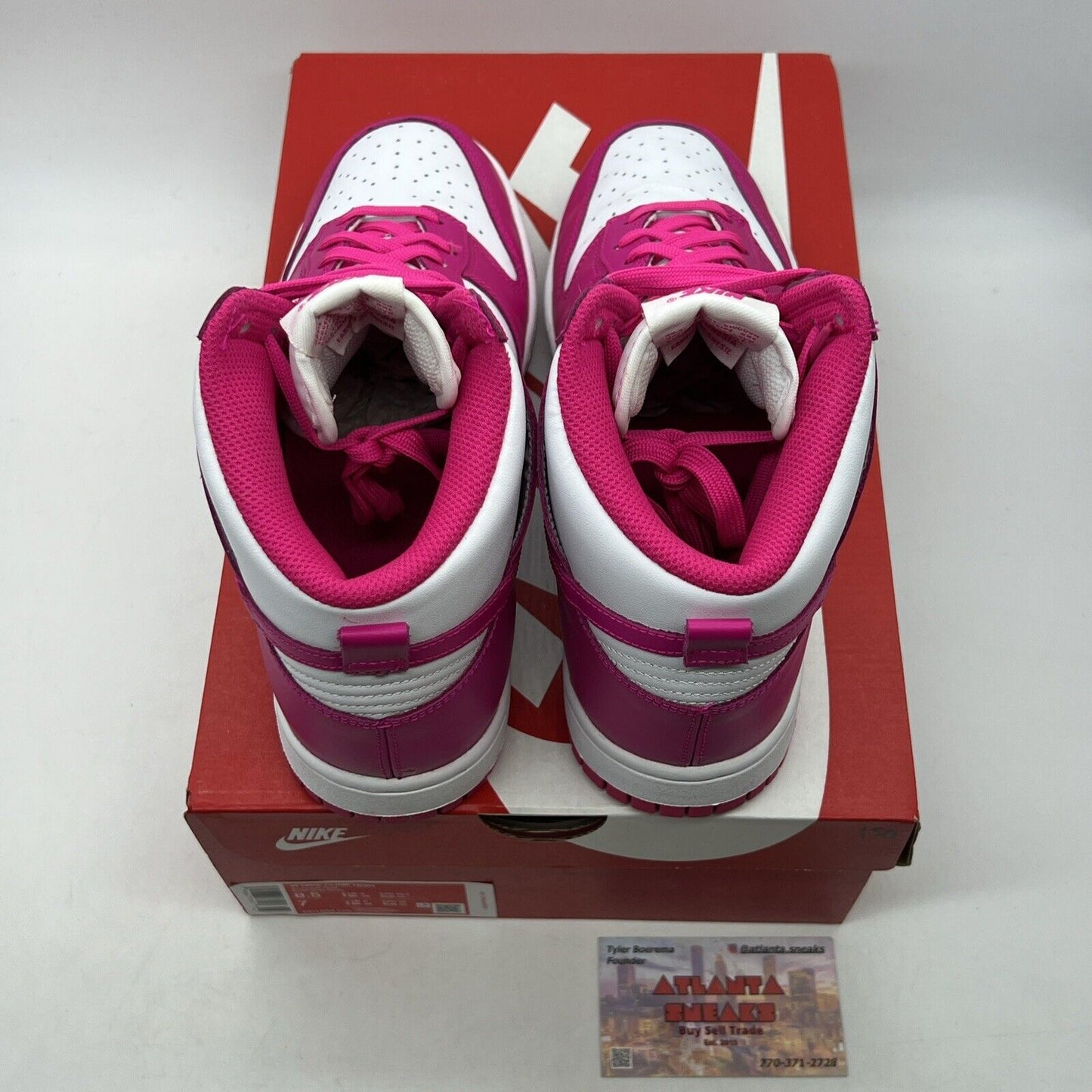 Size 8.5 - Nike Dunk High Pink Prime W White Leather (DD1869-110)