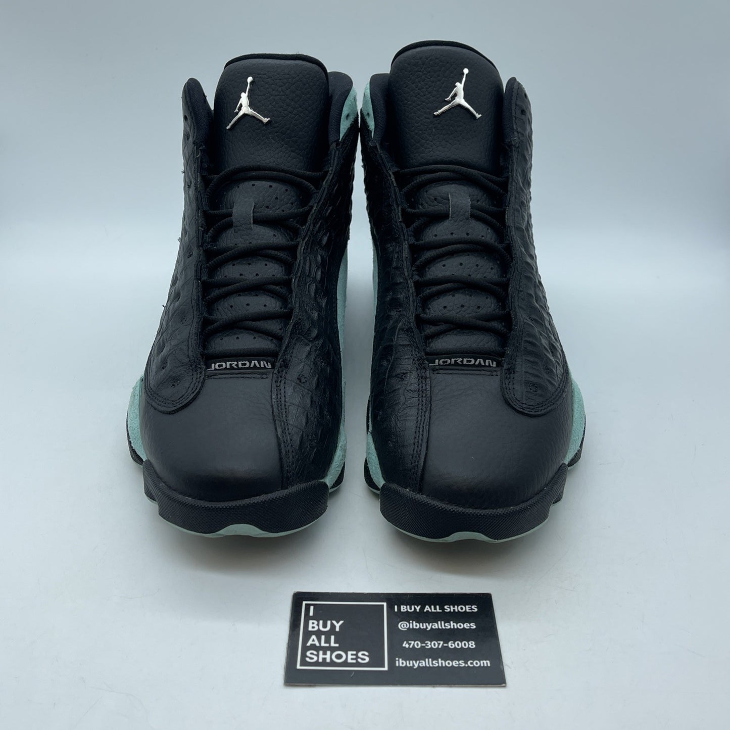 Size 11.5 - Air Jordan 13 Retro Island Green Black Suede Leather (414571-030)
