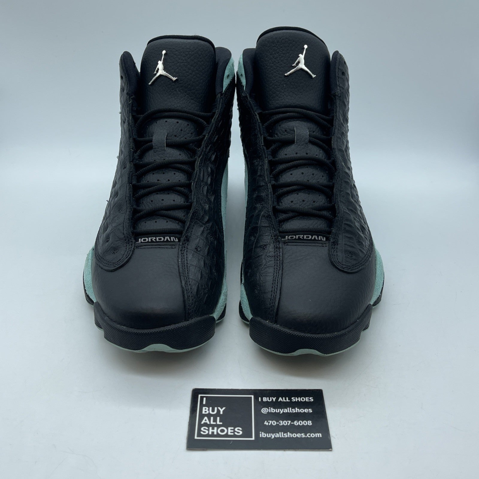 Size 11.5 - Air Jordan 13 Retro Island Green Black Suede Leather (414571-030)