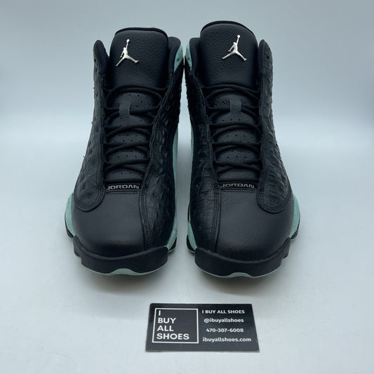 Size 11.5 - Air Jordan 13 Retro Island Green Black Suede Leather (414571-030)