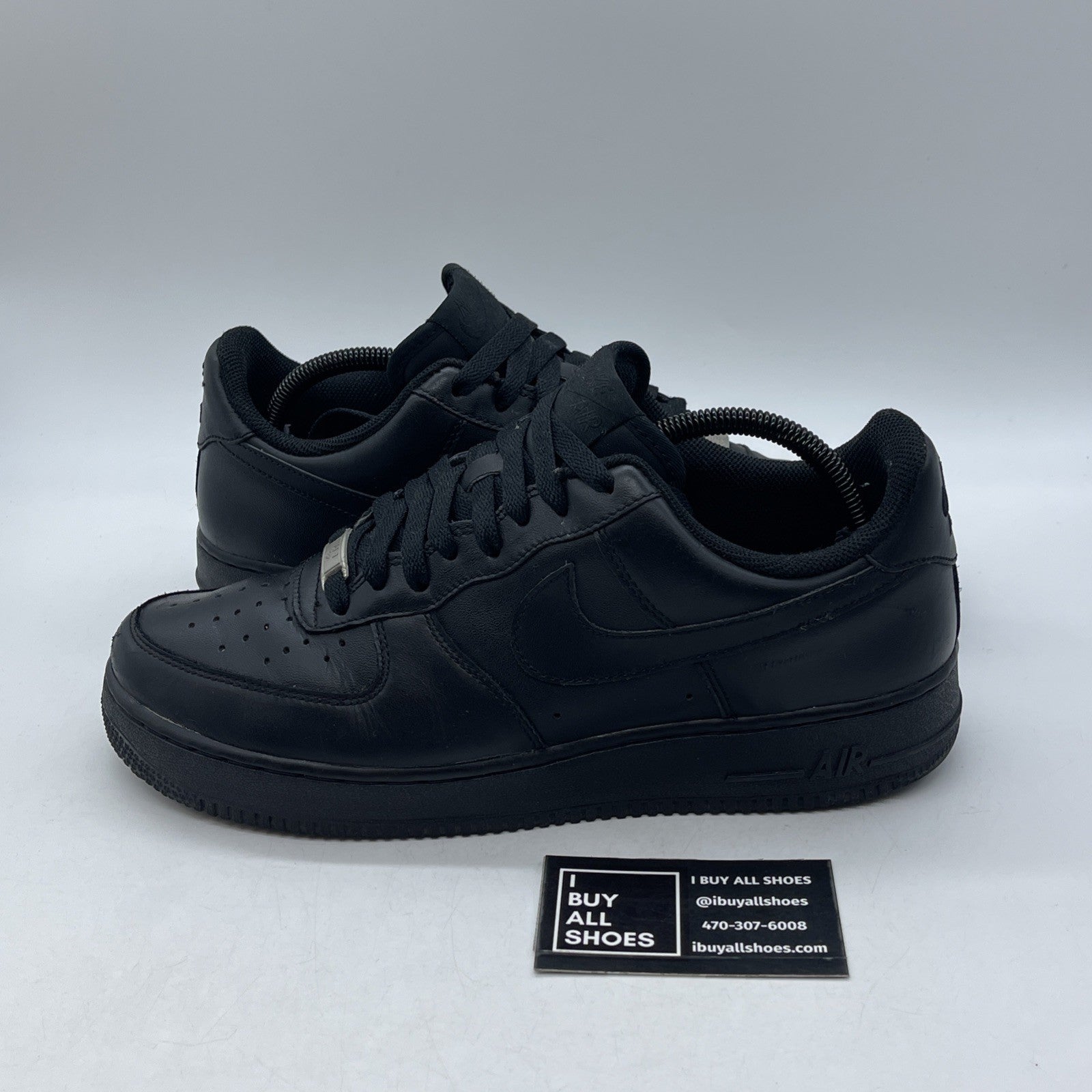 Size 9.5 - Nike Air Force 1 '07 Black (315122-001)
