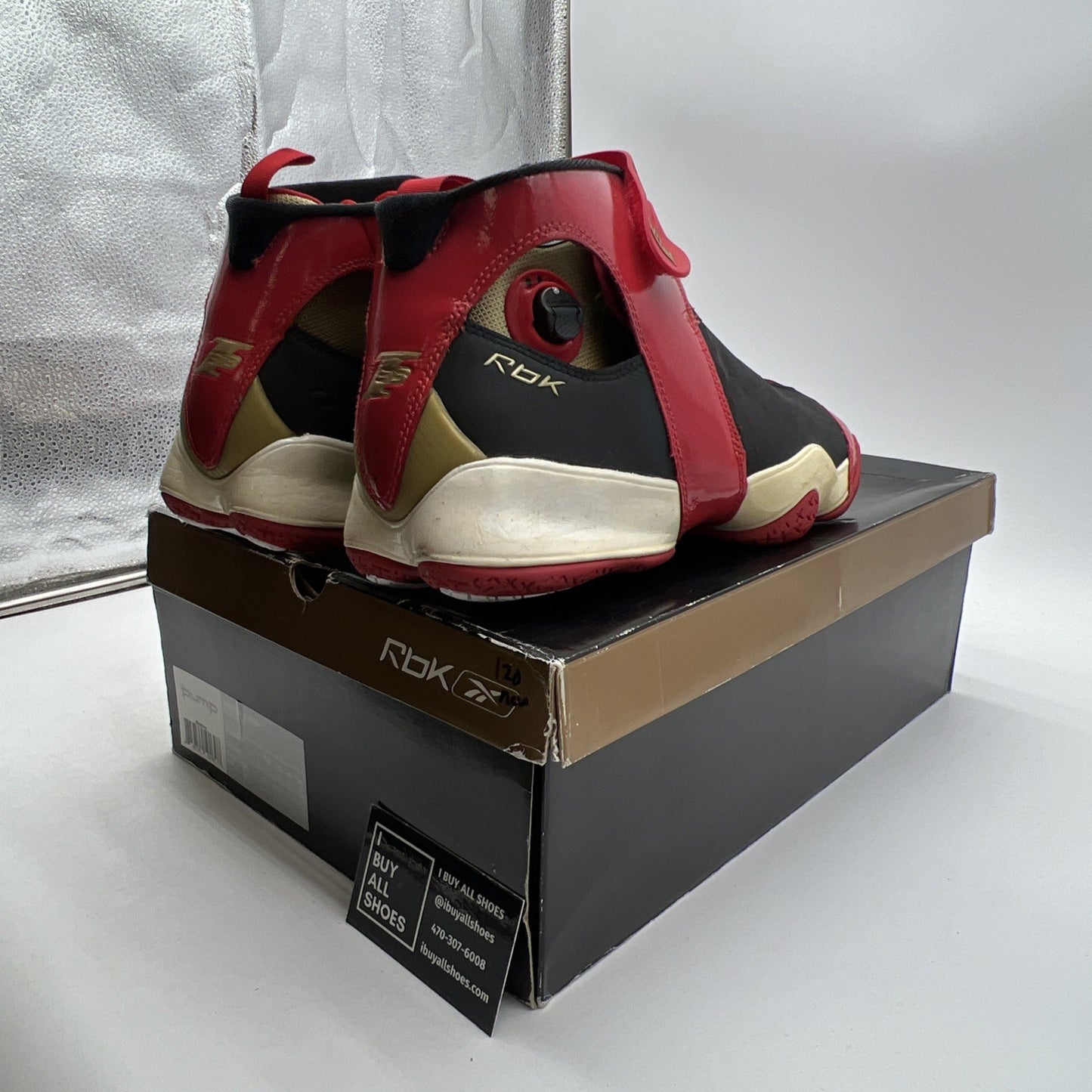 Size 13 - Reebok Answer X Pump Black Red (4-160985)