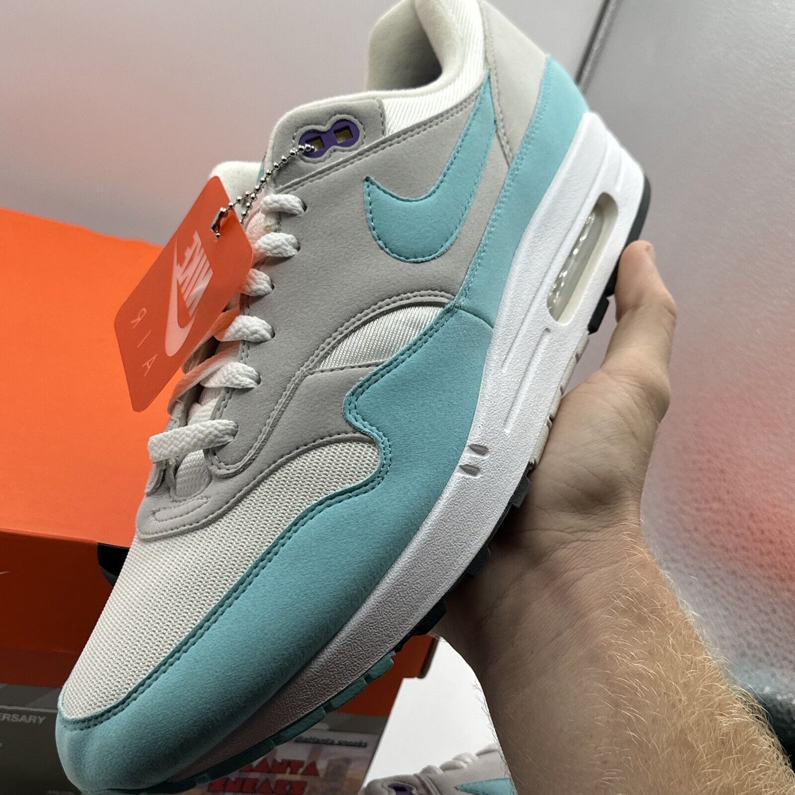 Size 12.5 - Nike Air Max 1 OG Aqua 2017 Anniversary With OG All Suede Light Blue