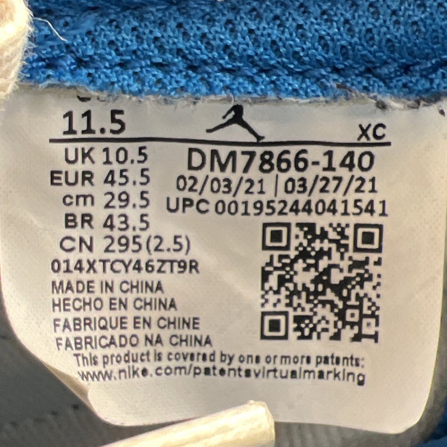 Size 11.5 - Jordan 1 Retro x Fragment DesignXTravis Scott Low Blue (DM7866-140)