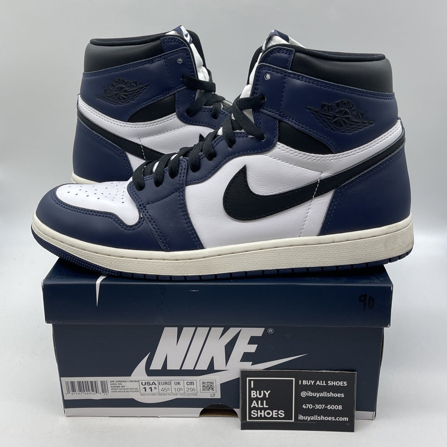 Size 11.5 - Air Jordan 1 Retro OG High Midnight Navy (DZ5485-401)