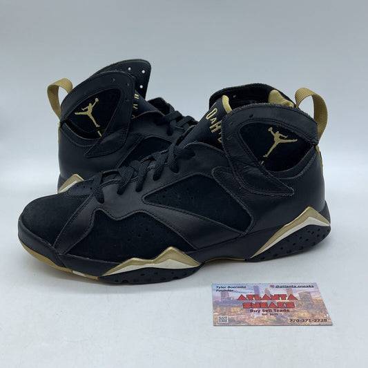 Size 10 - Air Jordan 7 Retro Golden Moments White Black Suede (304775-030)