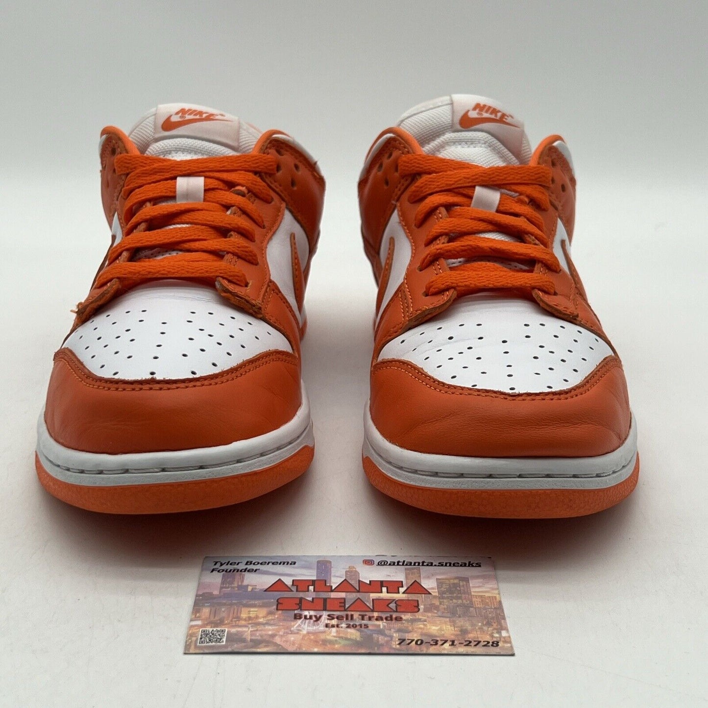 Size 7.5 - Nike Dunk Low Retro SP Syracuse 2020 White Orange Leather AV1165-001