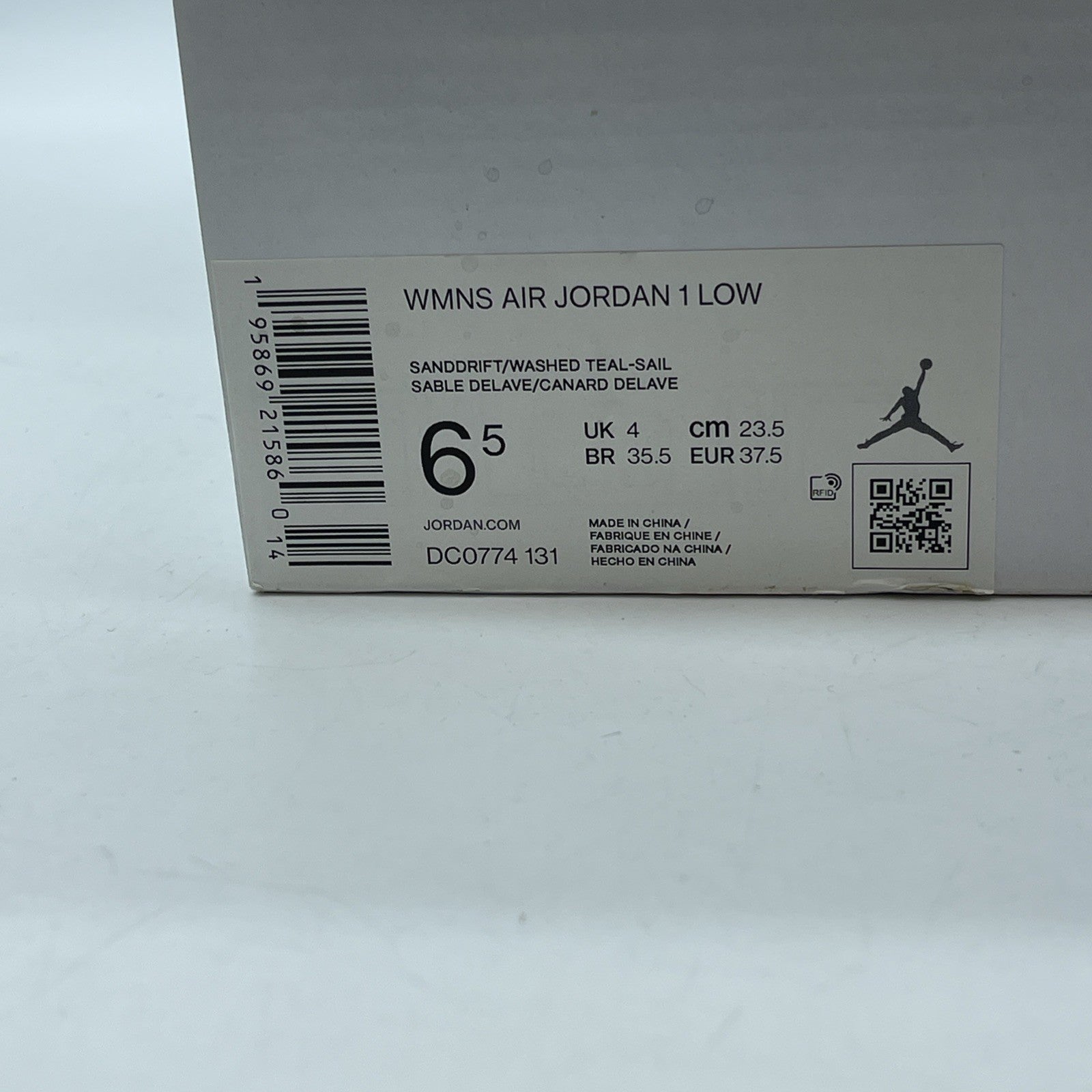 Size 6.5W - Nike Air Jordan 1 Low Washed Tropical Teal  Leather (DC0774-131)