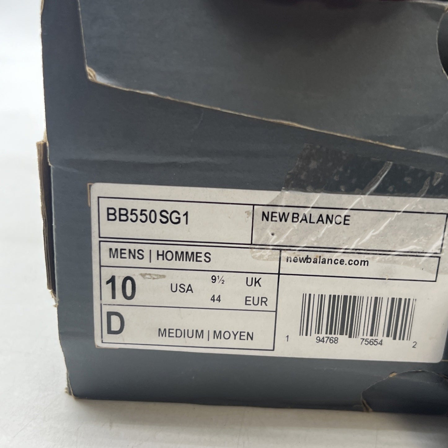 Size 10 - New Balance 550 Black Red (BB550SG1)