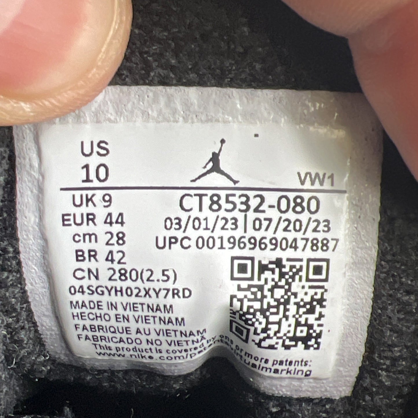 Size 10 - Air Jordan 3 Retro 2023 Mid Fear (CT8532-080)