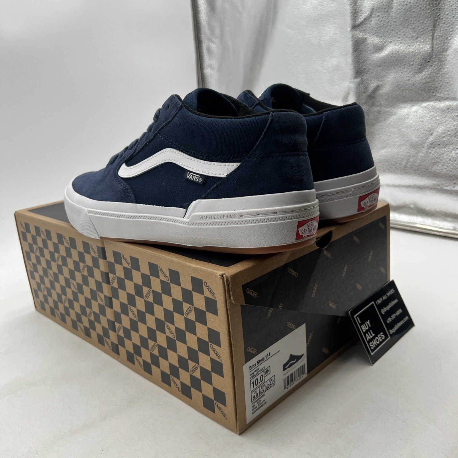 Size 10 - Vans Skate Rowan Gum Iconic Shoes shoes Navy/White (VN0A2Z3VNAV)