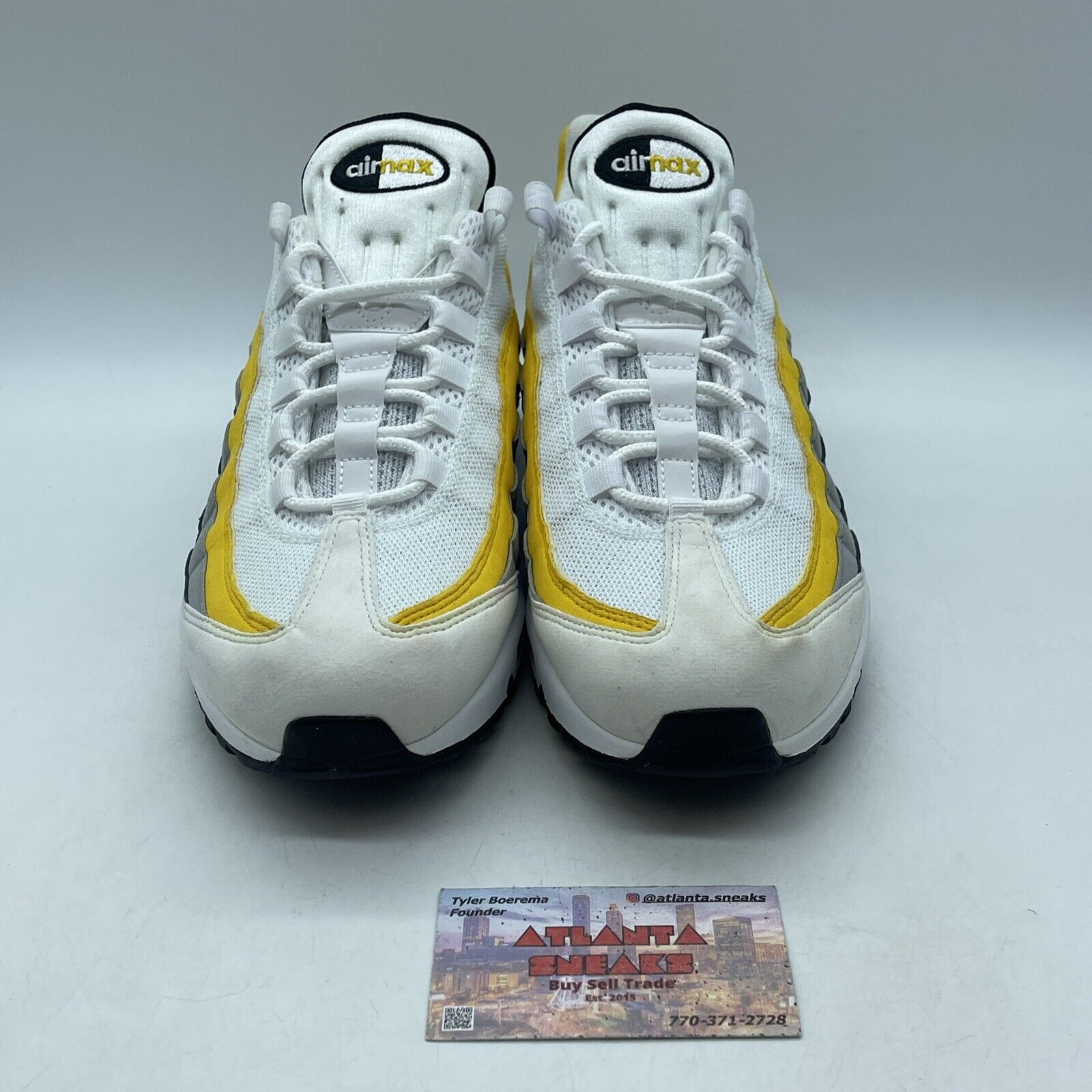 Size 9.5 - Nike Air Max 95 Grey Amarillo Grey Black White Suede (CD7495-100)