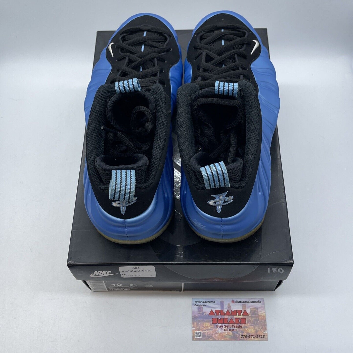 Size 10 - Nike Air Foamposite One University Blue Black White (314996-402)