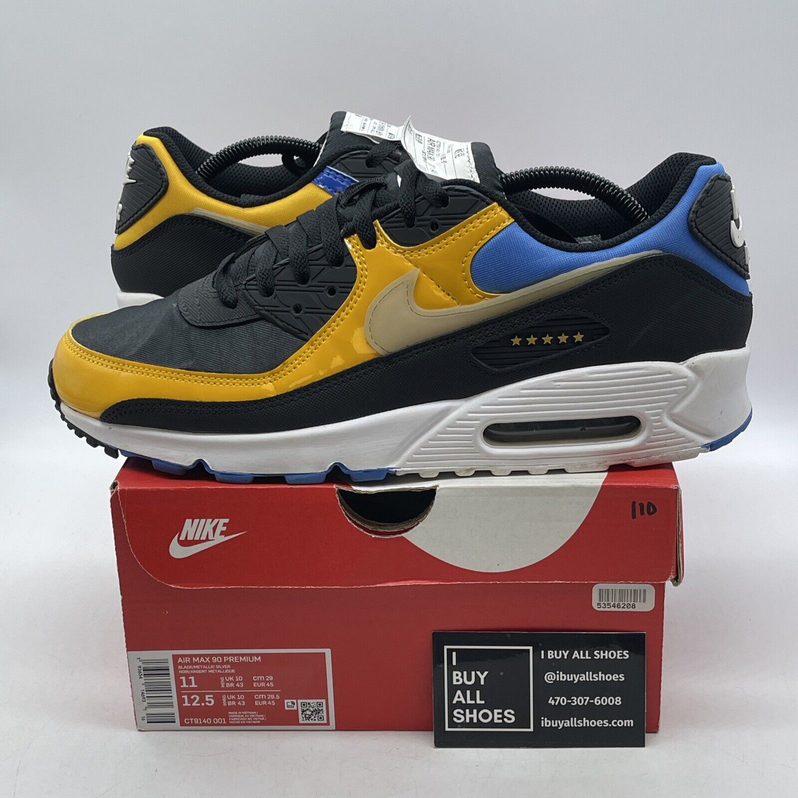 Size 11 - Nike Air Max 90 Shanghai City Pack Black Leather Suede (CT9140-001)