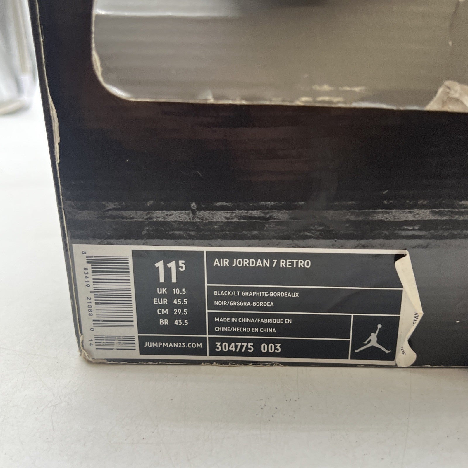 Size 11.5 - Air Jordan 7 Retro 2011 Bordeaux (304775-003)